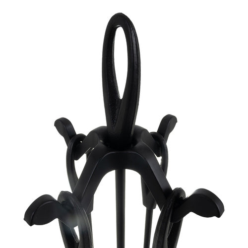 Fireplace Tool Set with Stand – Stainless Steel, 5-Piece