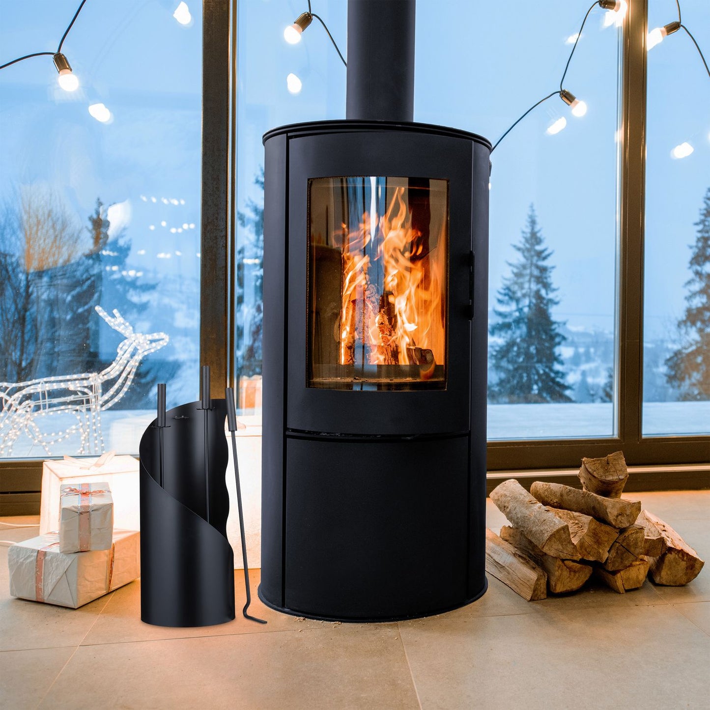 Fireplace in 4 parts