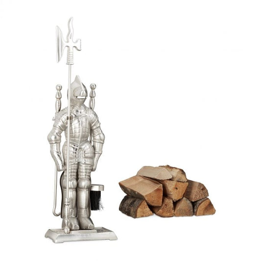 Fireplace knight cast iron four parts