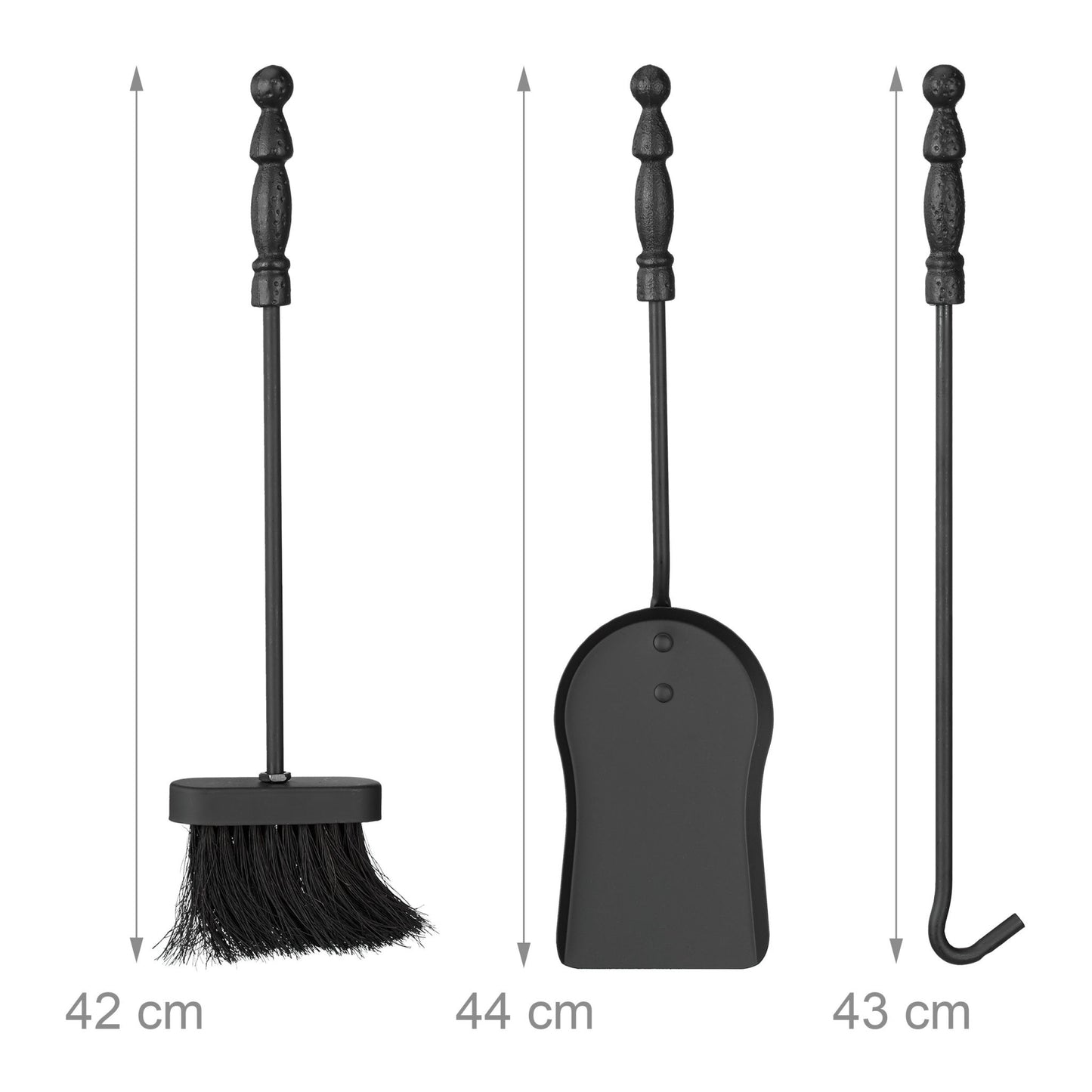 Fireplace knight cast iron four parts