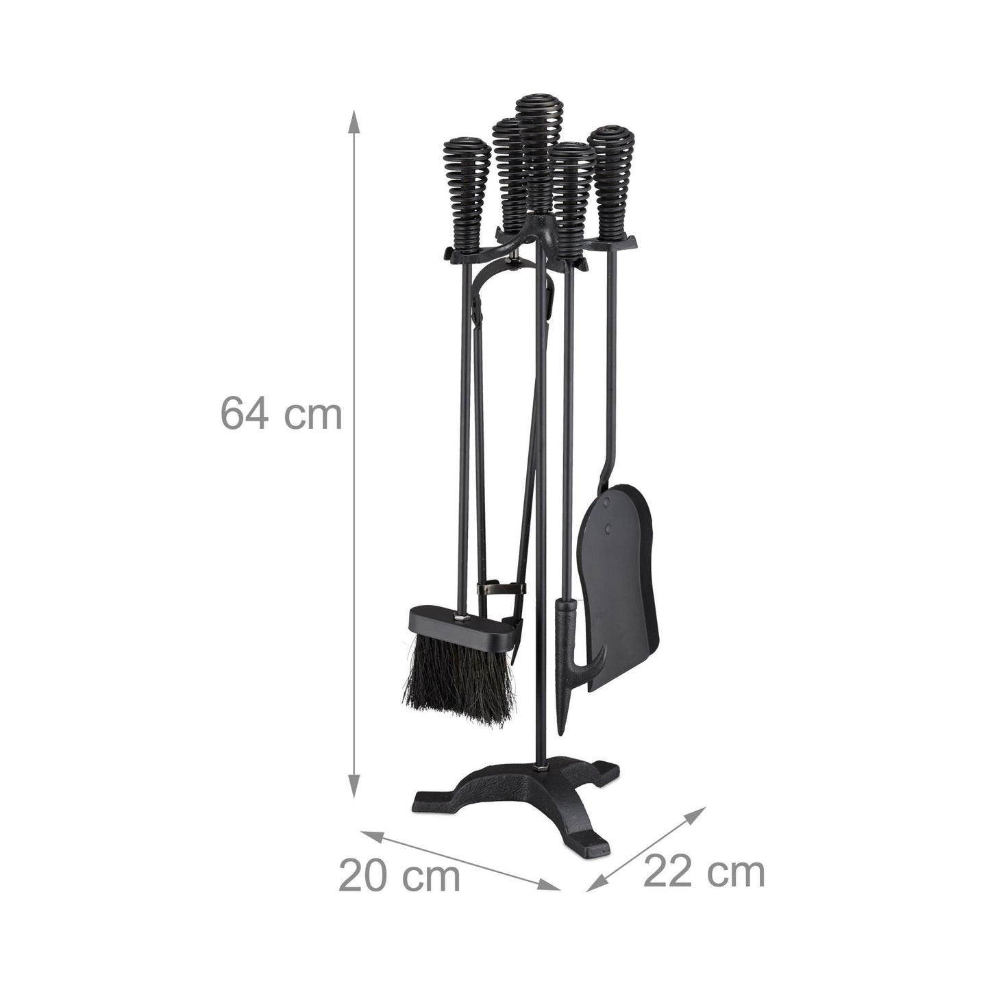 Fire stand in 5 parts in black
