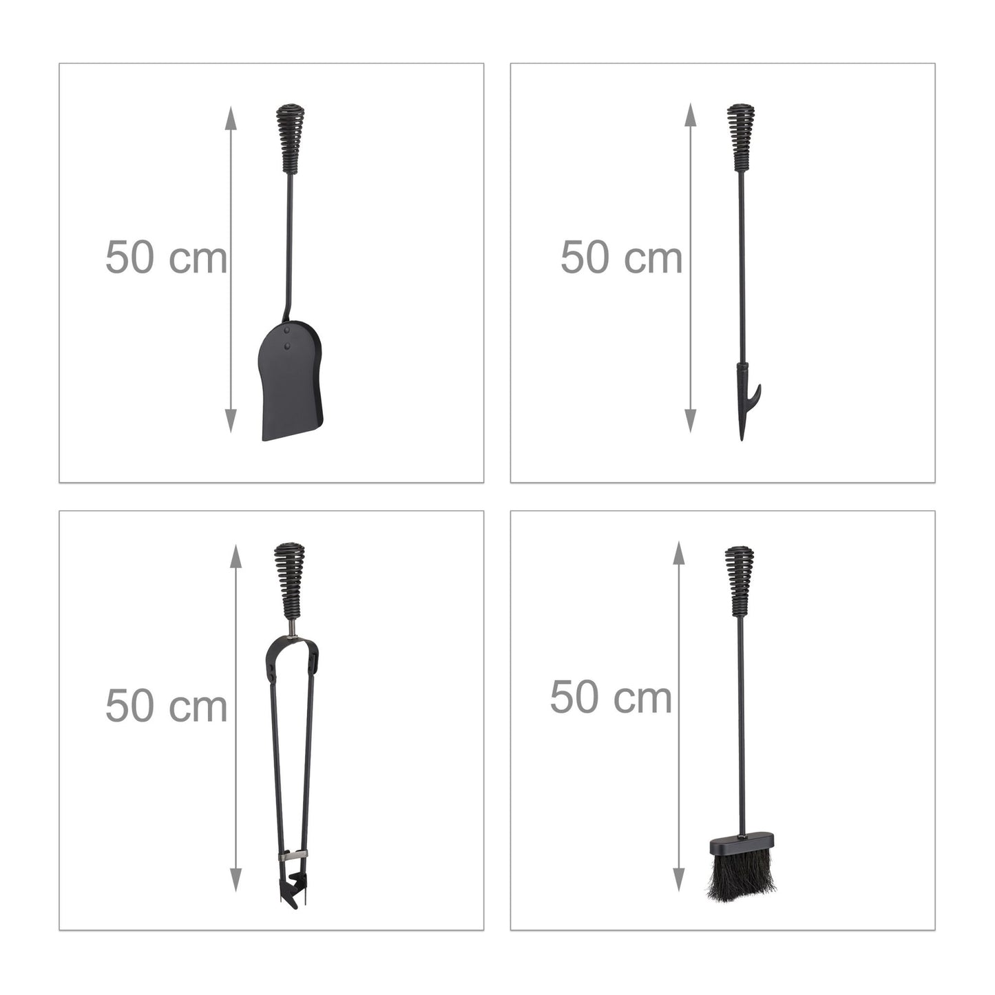 Fire stand in 5 parts in black
