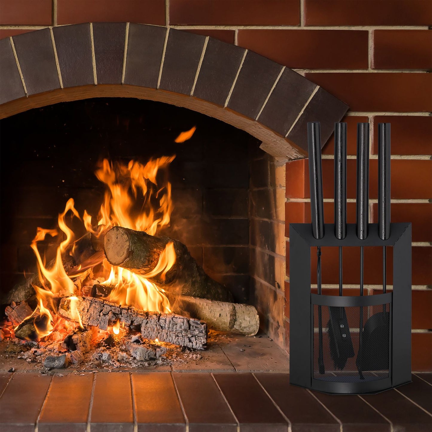 Fire stand in 5 parts with holder