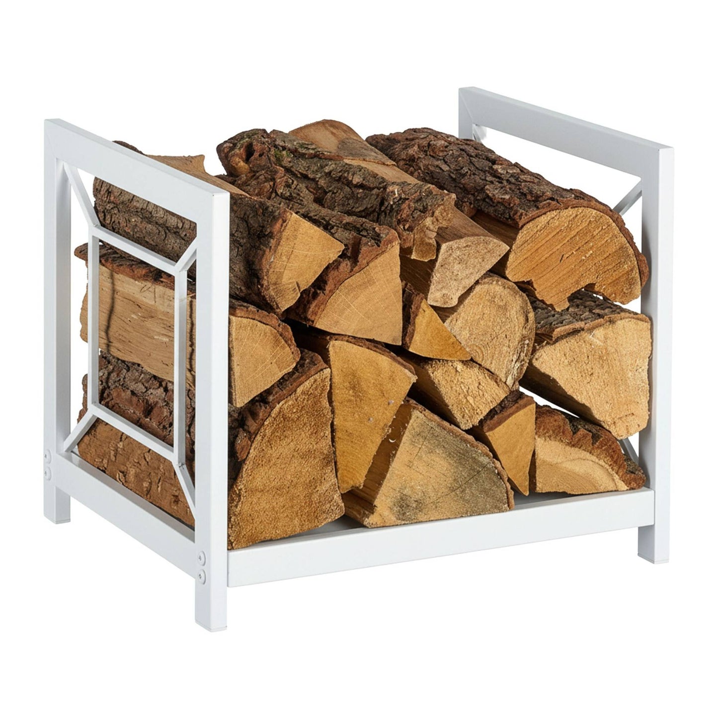 Firewood Rack, Durable Iron, Space-Saving Design