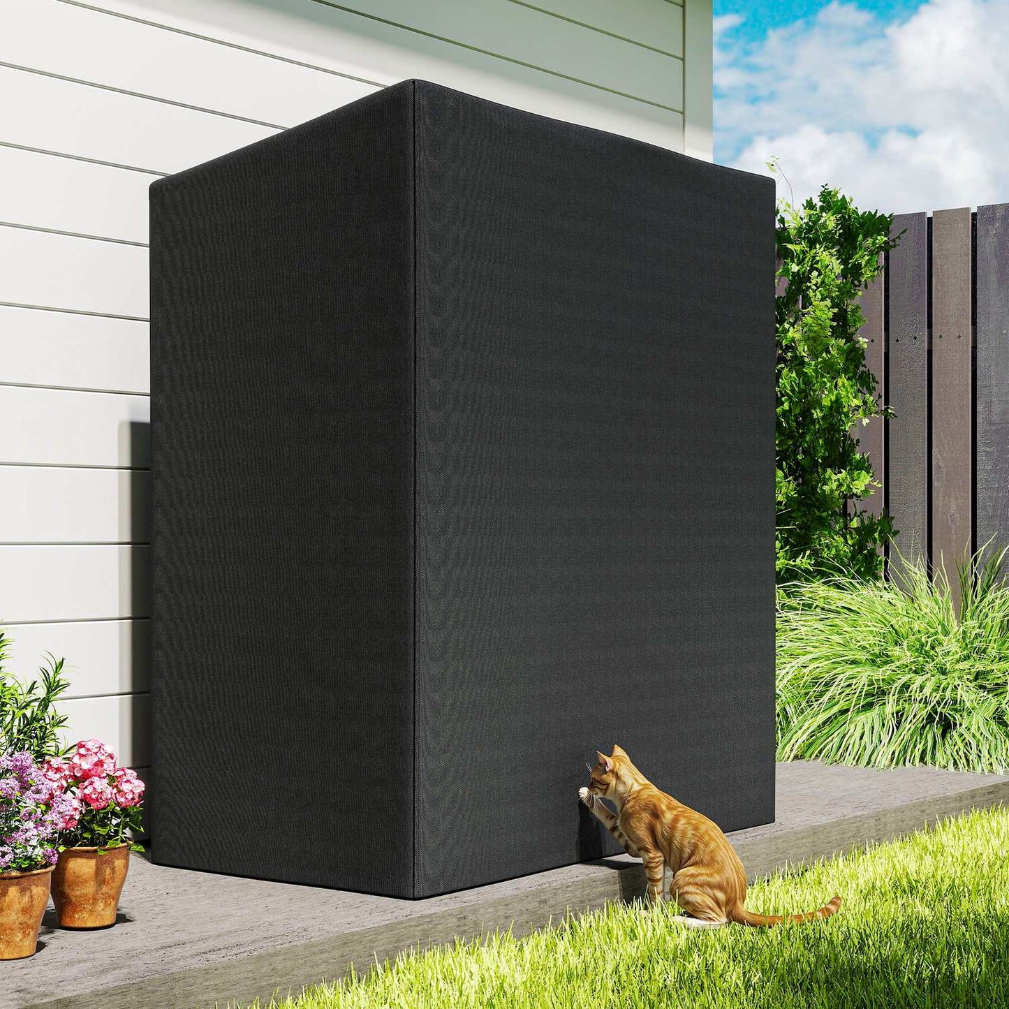 Firewood Rack, Steel, Cover, 300kg Capacity, 140x70x154 cm