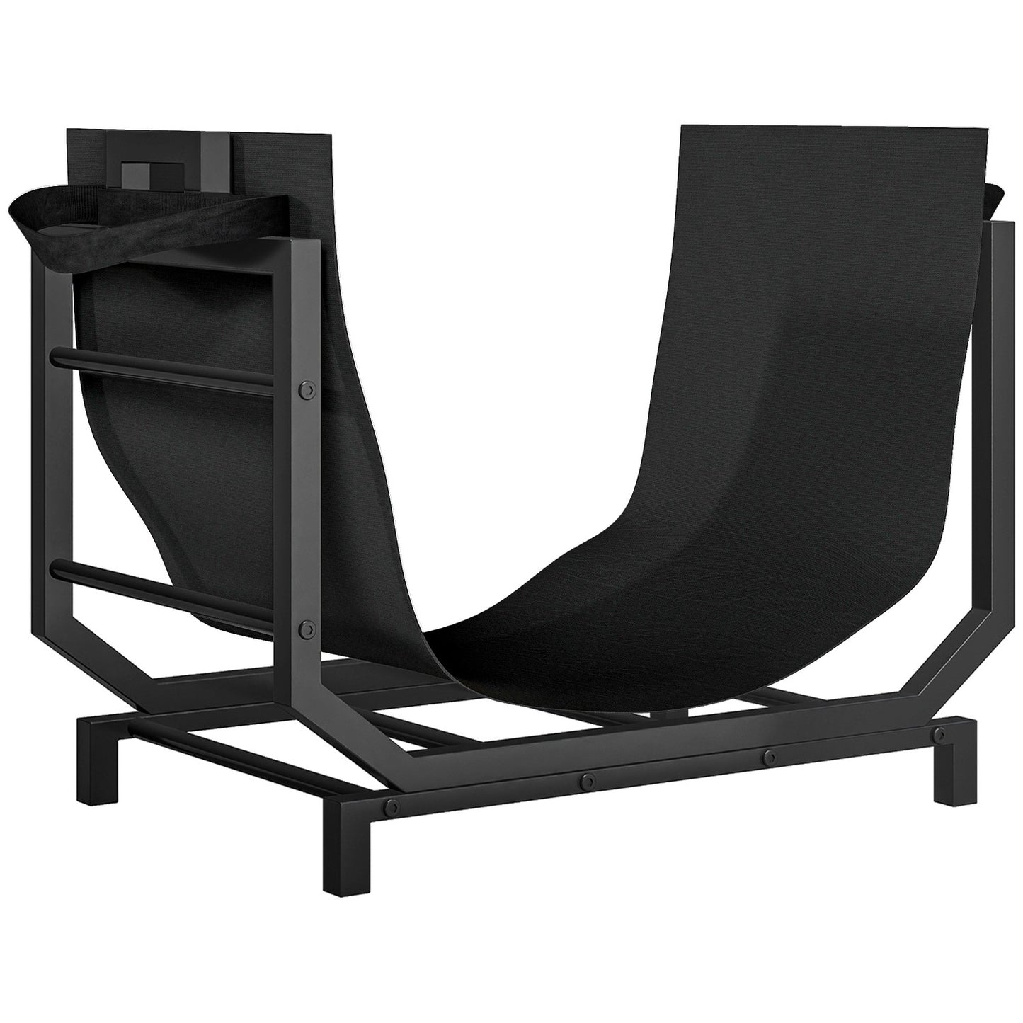 Firewood Rack with Carry Bag, Metal, 53x33x43 cm