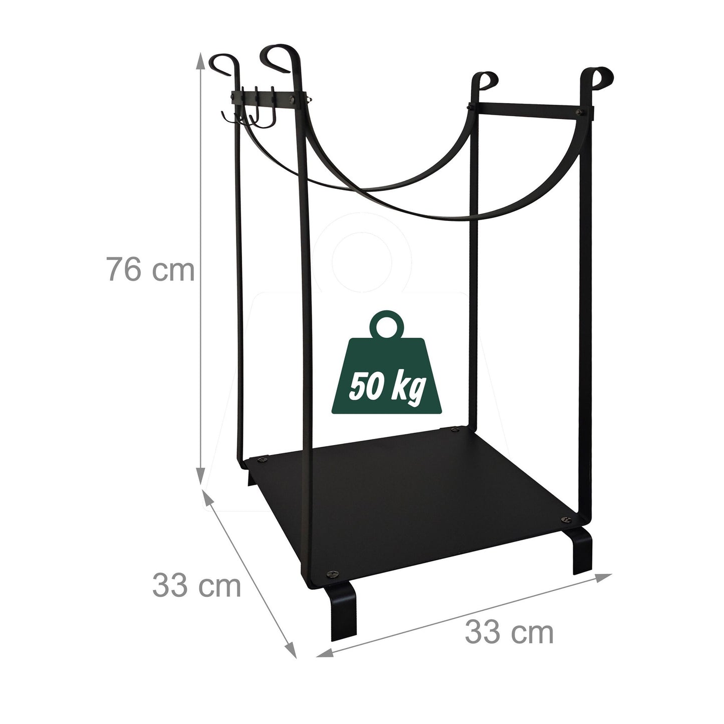 Firewood Rack with Fireplace Tools – Indoor Storage Solution