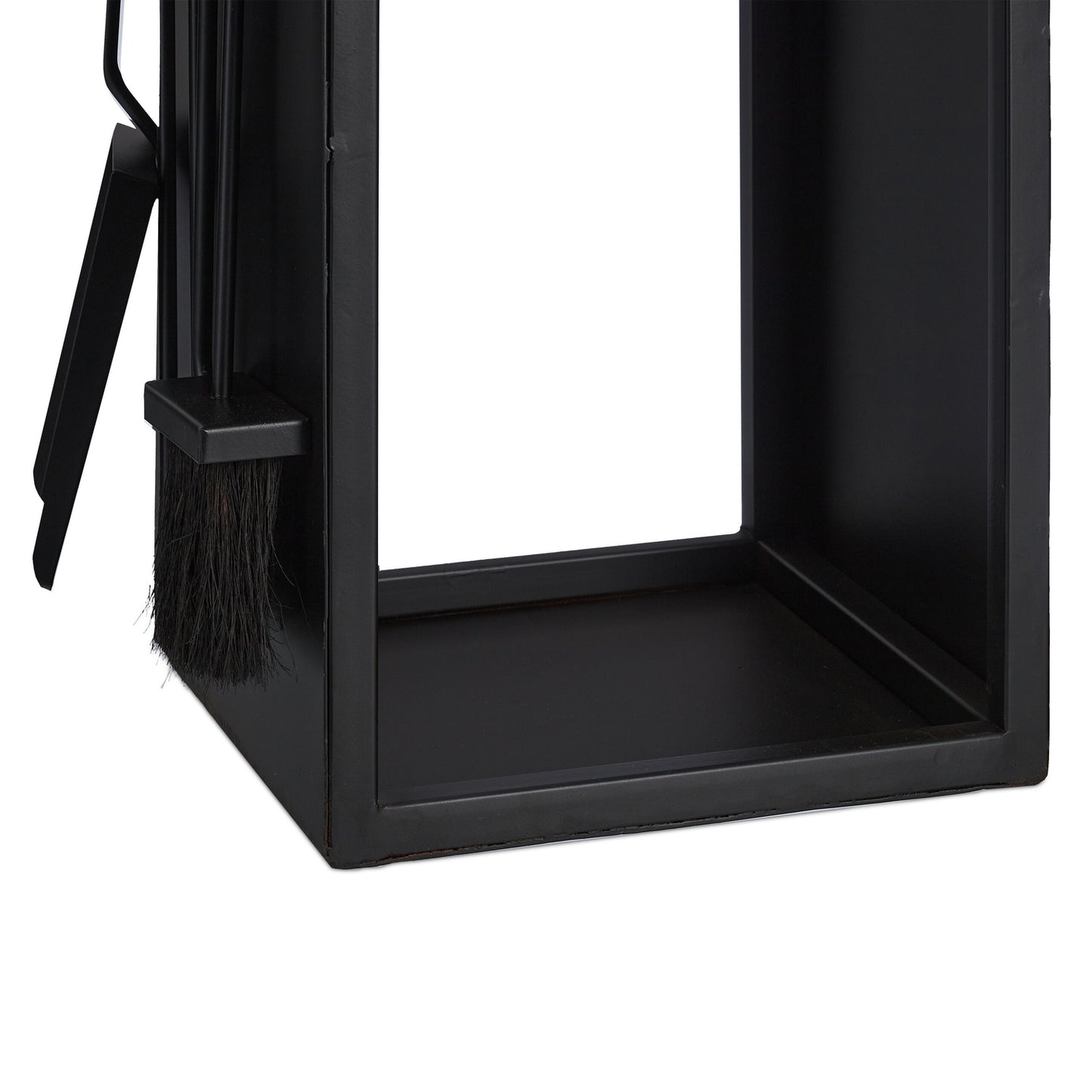 Firewood Rack with Poker, Shovel, Broom, Tongs