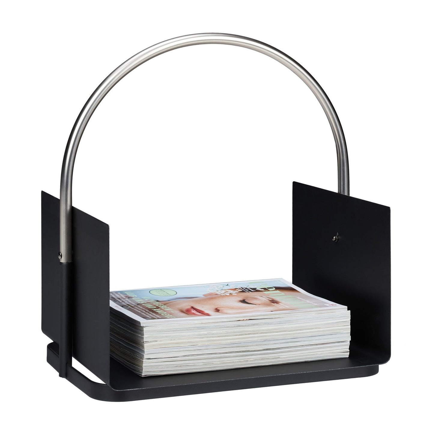 Firewood basket in black