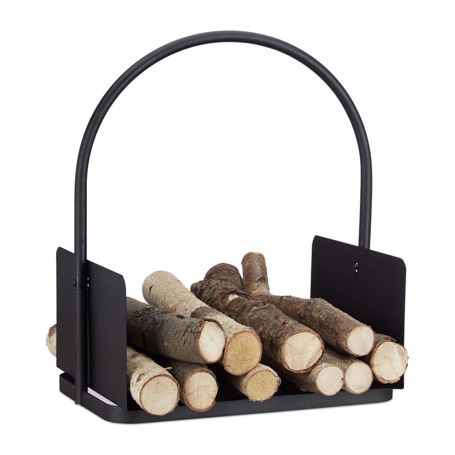 Firewood basket in black