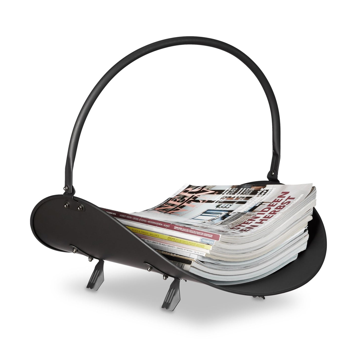Firewood basket in black
