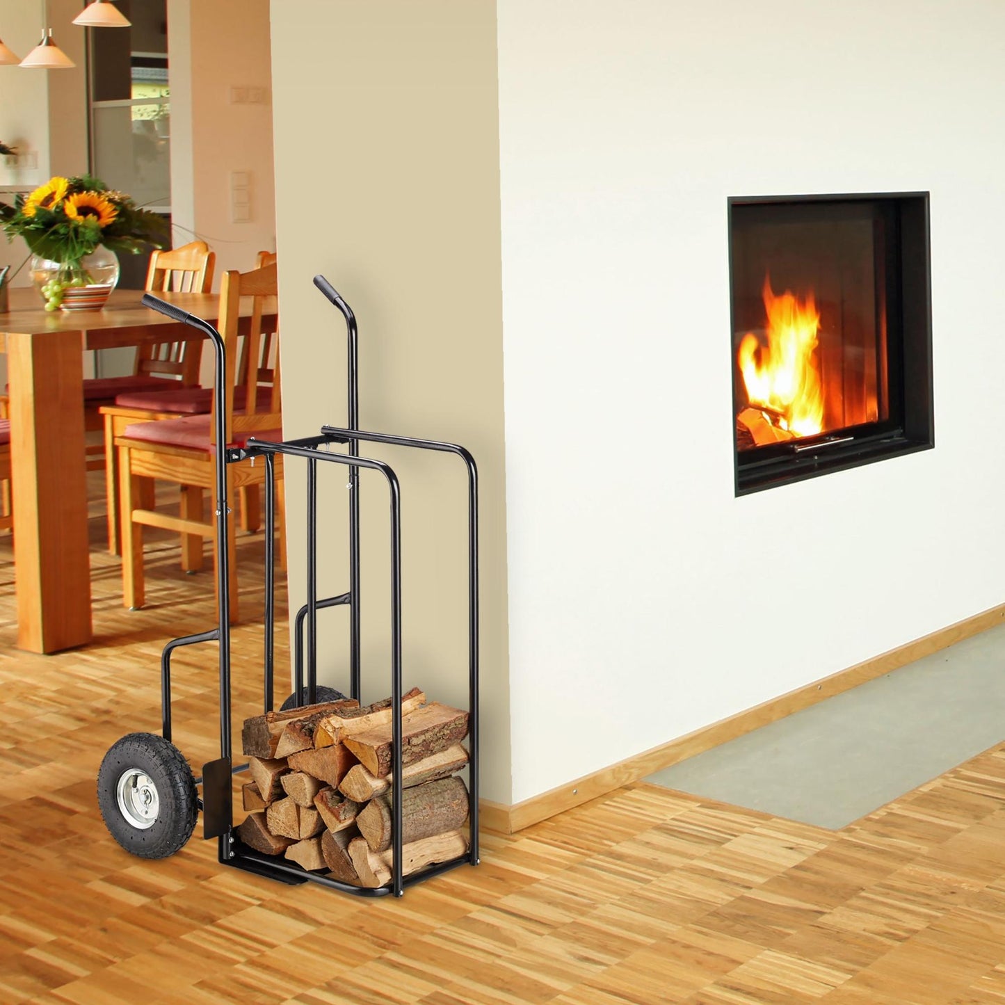 Firewood cart XL metal