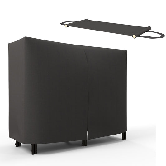 Firewood rack, 0.33 m³, with carrying bag & cover, metal frame, up to 150 kg, 120 x 36 x 99 cm, black