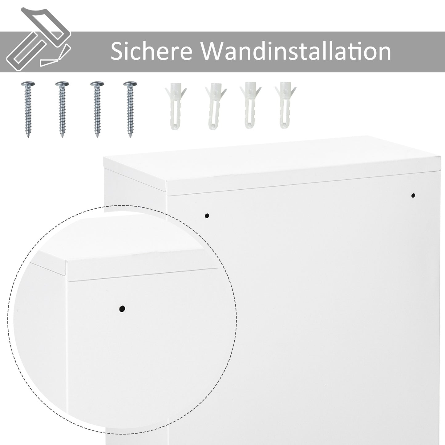 Lockable First Aid cabinet in steel, 3 compartments, 40x60 Cm