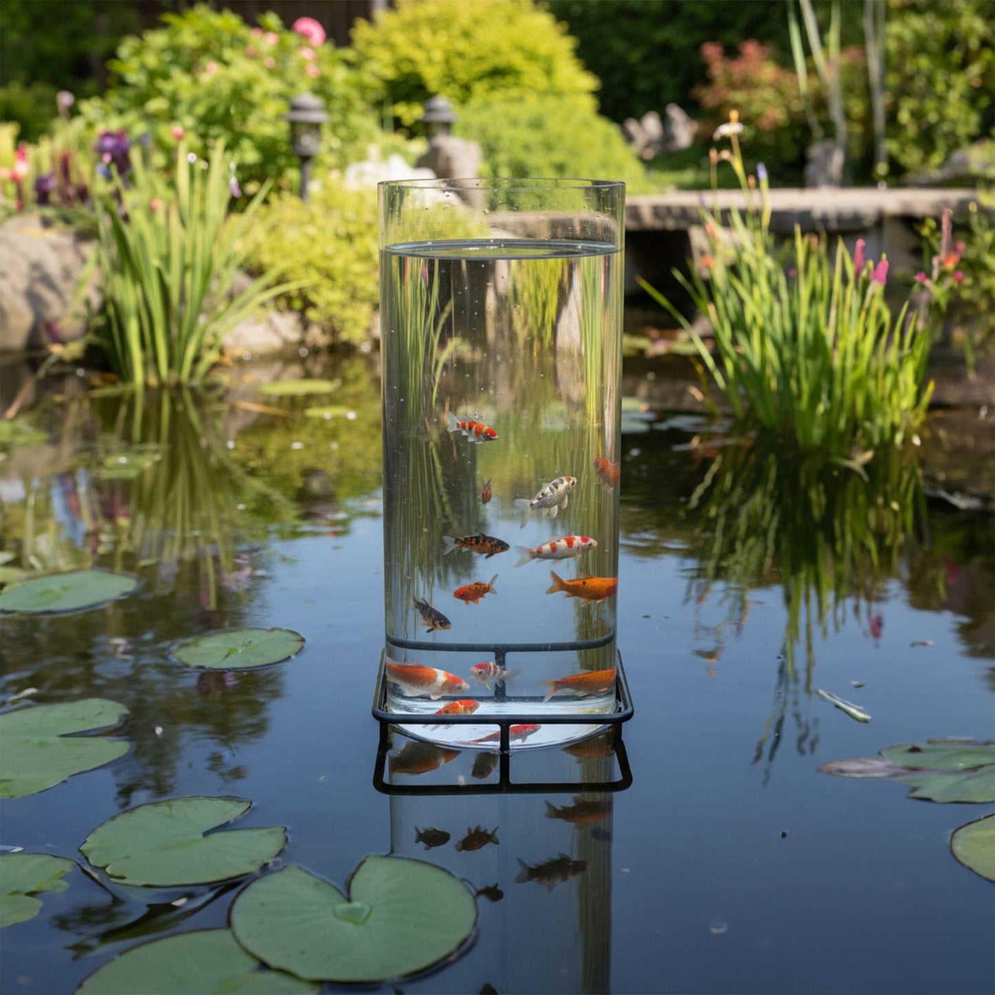 Fish Observation Column for Ponds, UV-Stable Acrylic