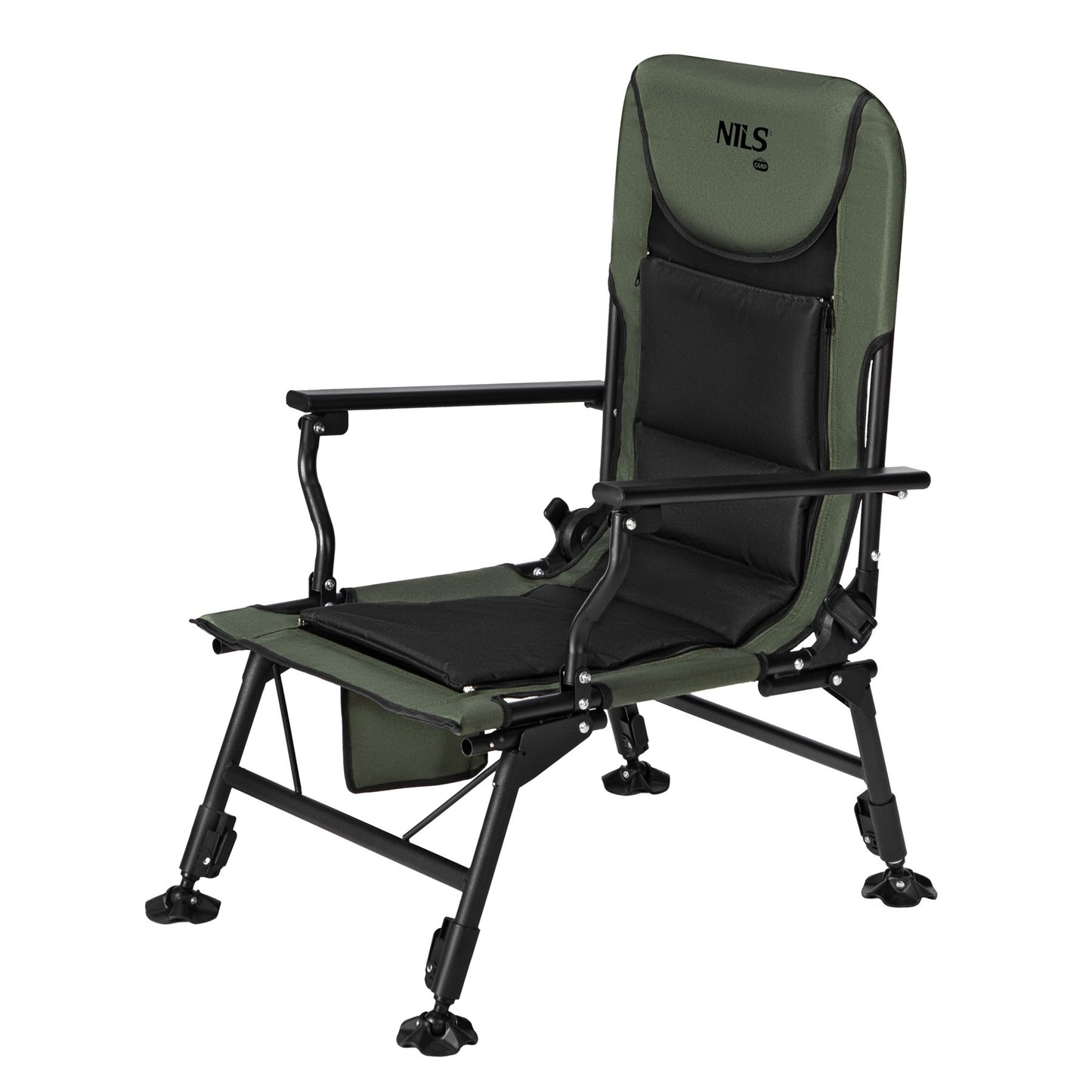 Fishing Chair With Footrest, Adjustable Backrest, 180 kg