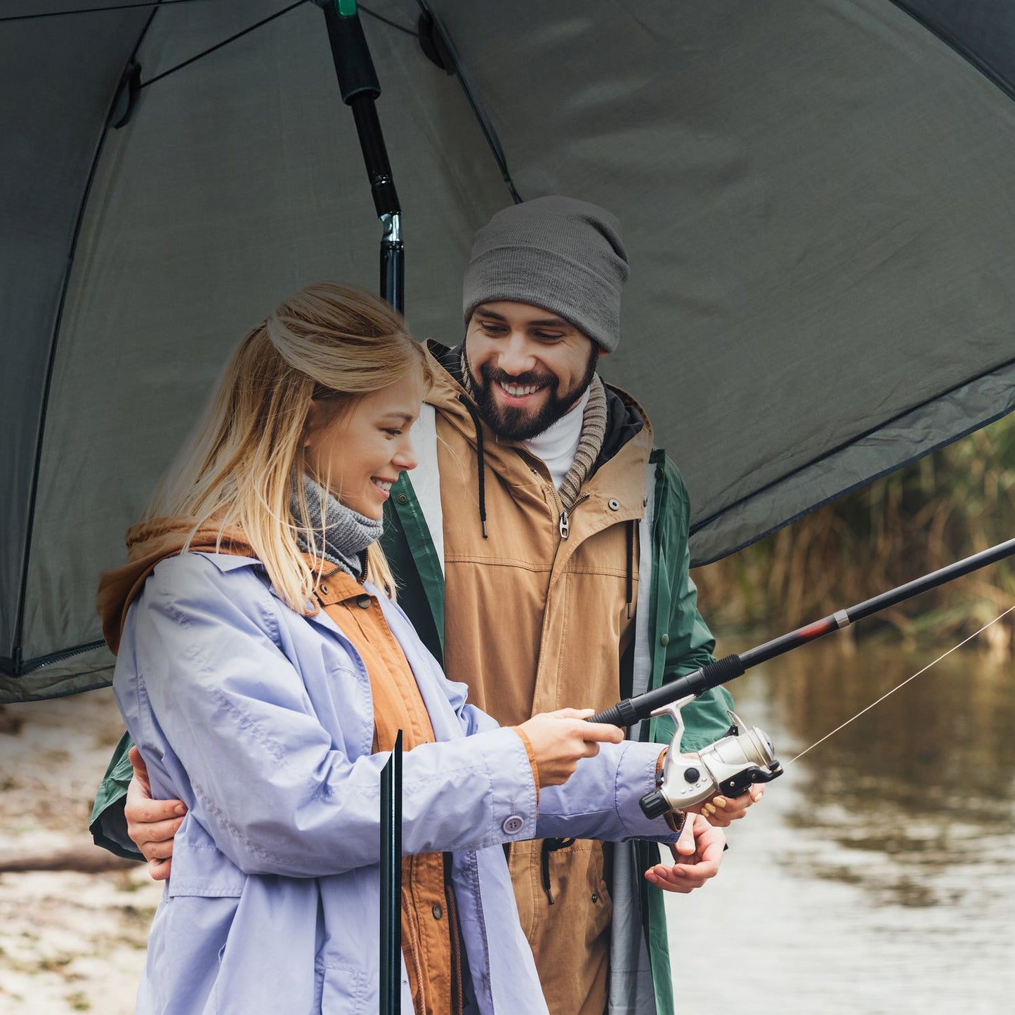 Fishing Umbrella with Side Panel