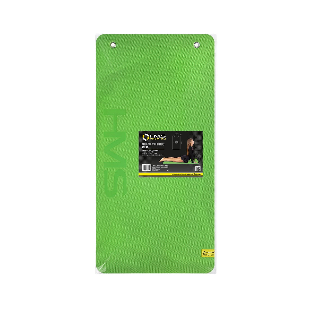 Fitness Mat, Green-Black, Non-Slip, 6mm Thick