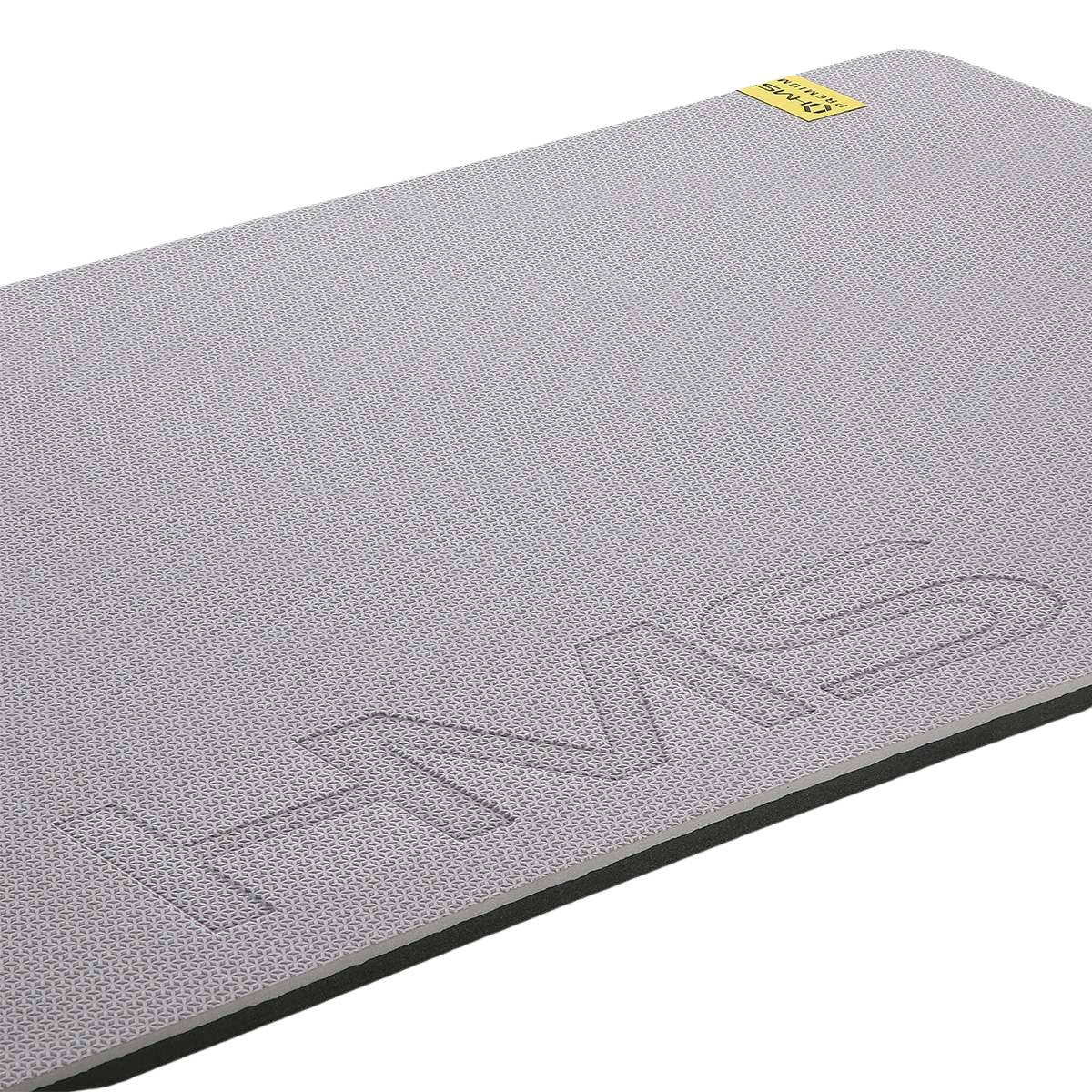 Fitness Mat, Light Grey-Black, 120x60cm, EVA 15mm