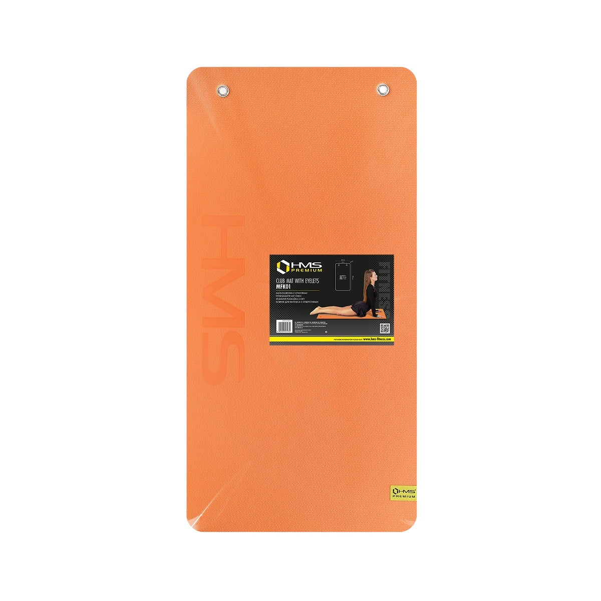 Fitness Mat, Orange-Black, Non-Slip, 6mm Thick