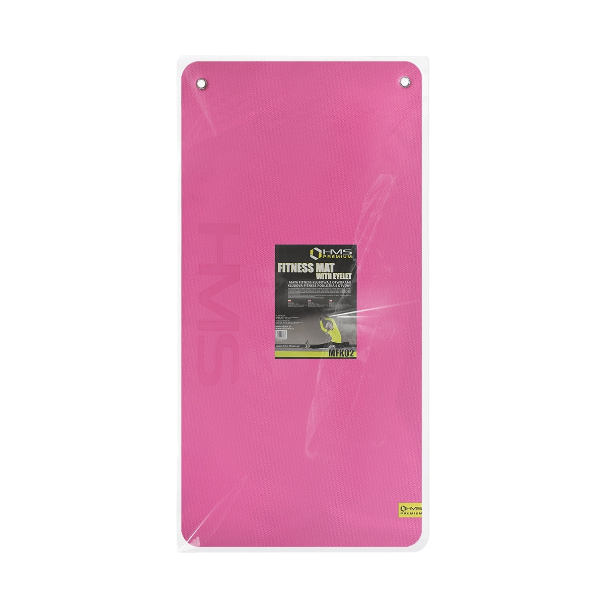 Fitness Mat, Pink-Black, Non-Slip, 6mm Thick
