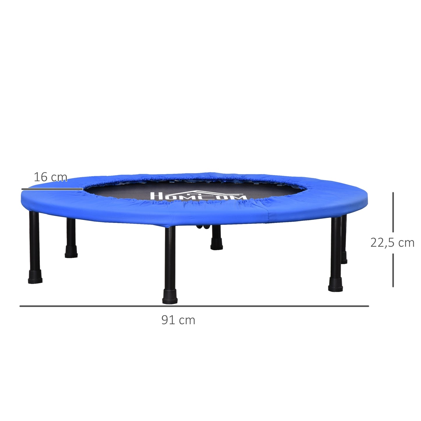 Fitness trampoline, Ø91 cm, 100 kg load, non-slip feet