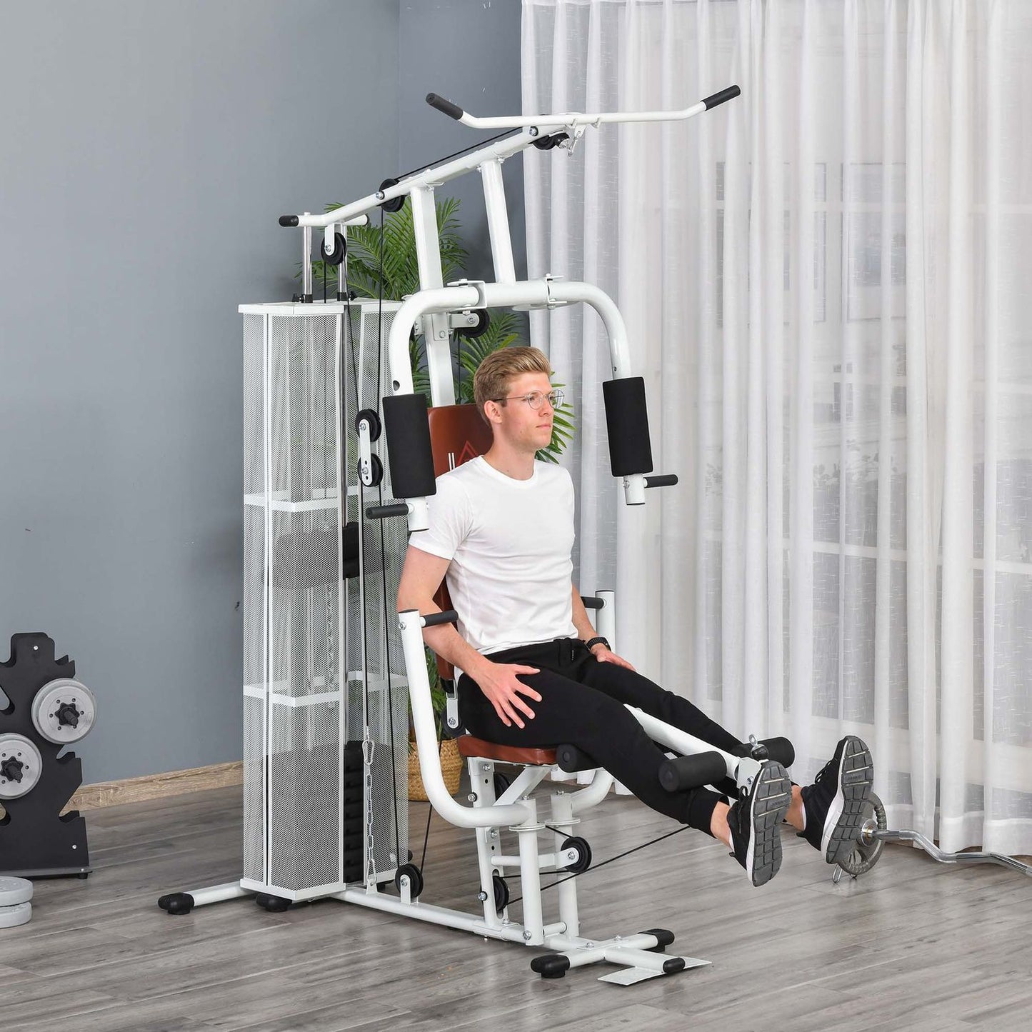 Home Gym Station, 45kg Total, Press Arm & Leg Developer