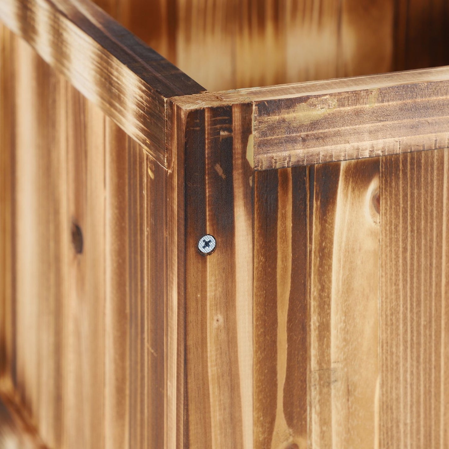 Flamed Planter Box with Trellis