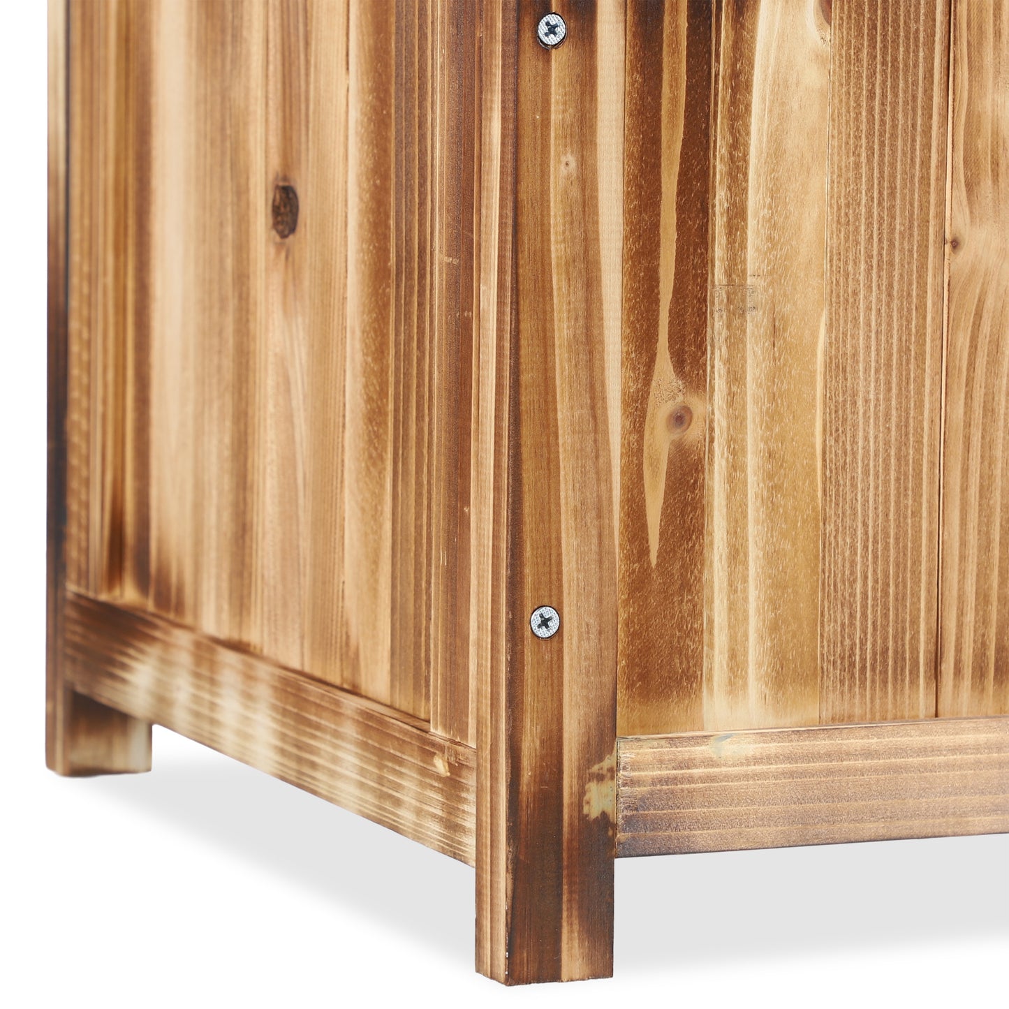Flamed Planter Box with Trellis