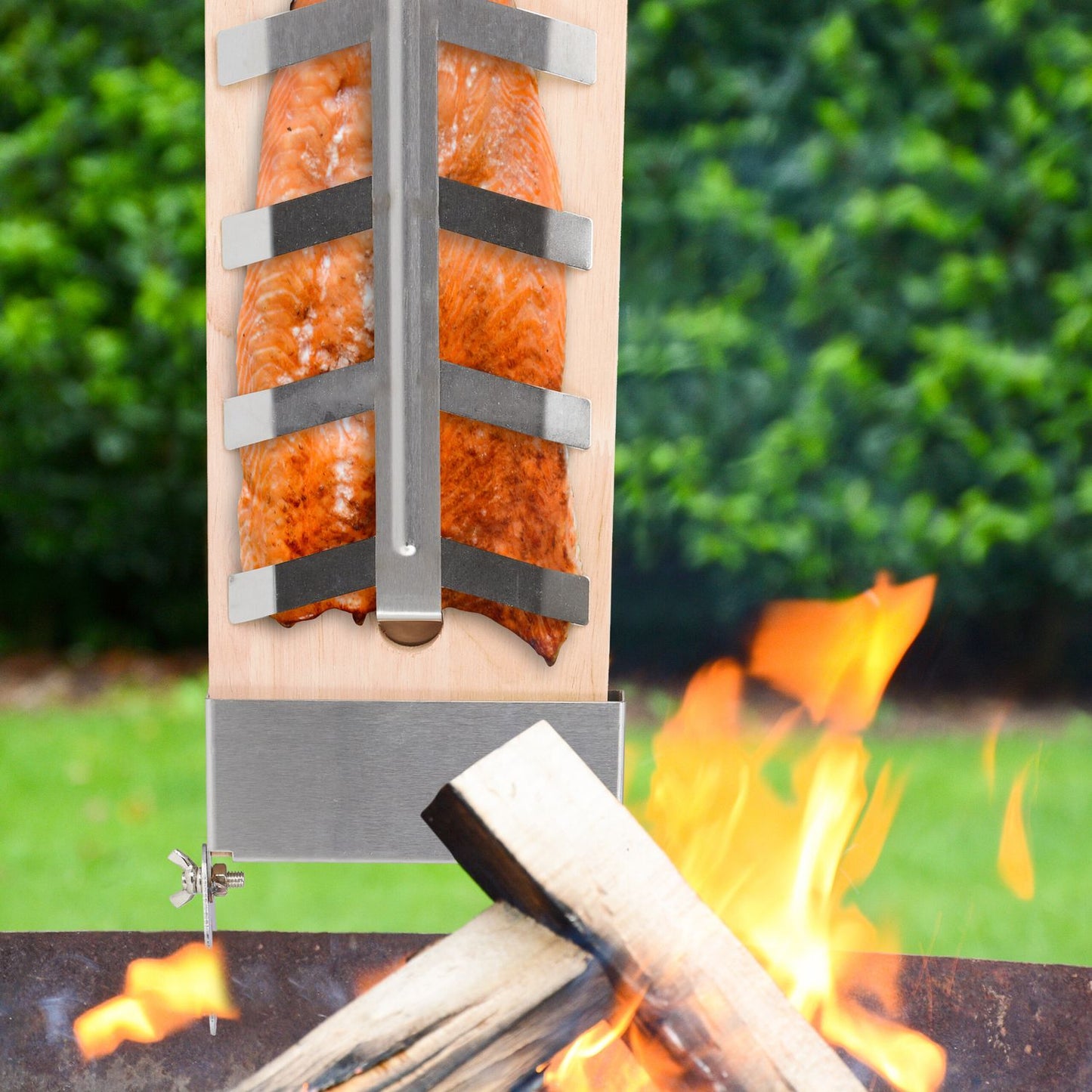 Flam salmon board with holder