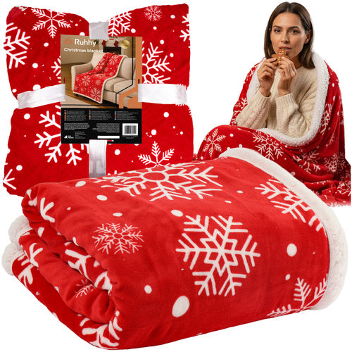 Flannel Christmas Blanket, Double-Sided, 130x170 cm