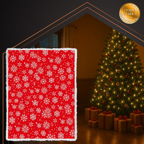 Flannel Christmas Blanket, Double-Sided, 130x170 cm