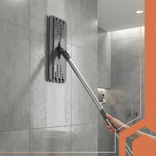 Flat Mop with 11L Dual-Chamber Bucket & 3 Pads