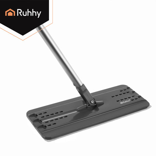 Flat Mop with 11L Dual-Chamber Bucket & 3 Pads