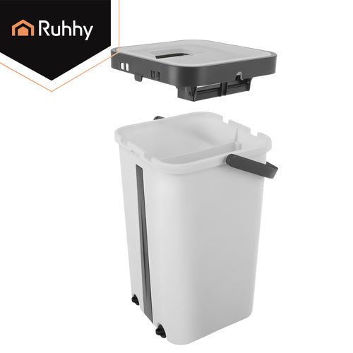 Flat Mop with 11L Dual-Chamber Bucket & 3 Pads