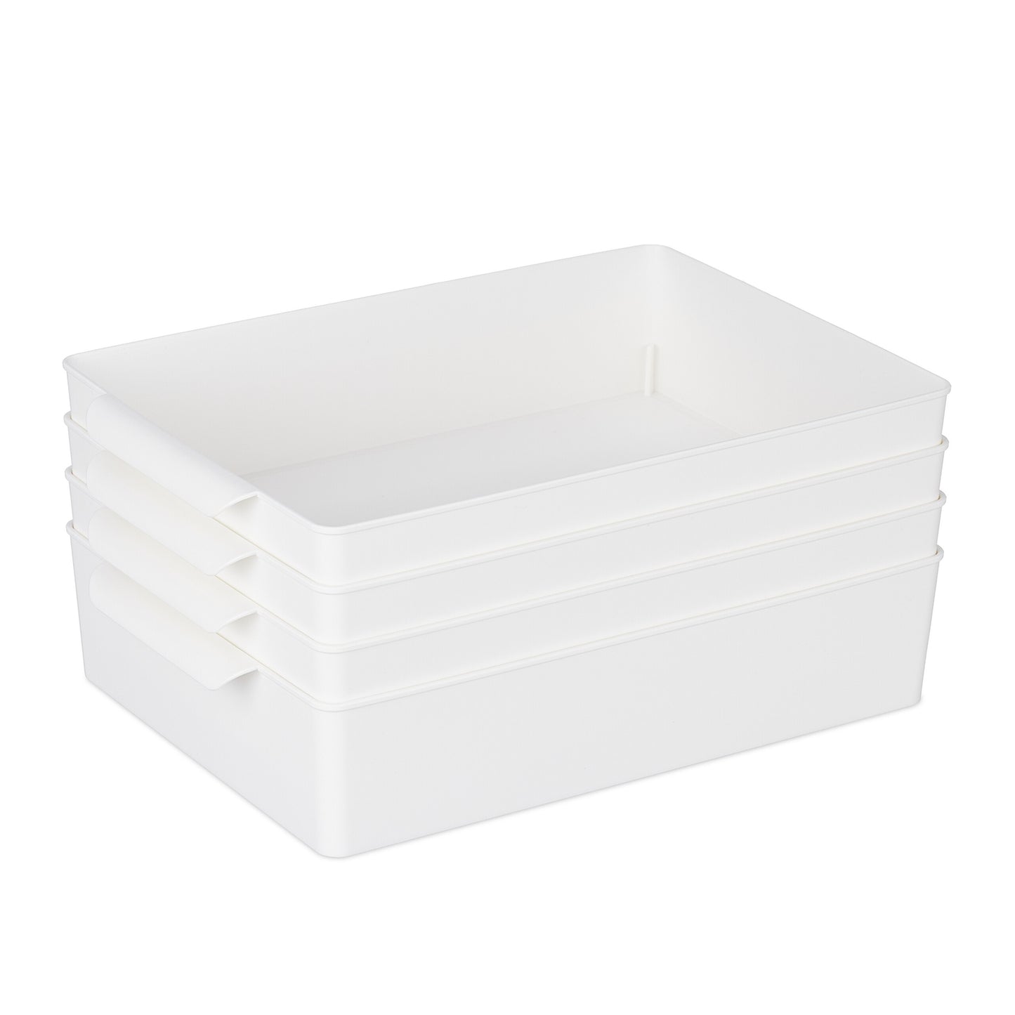 Flat storage box in a set of 4