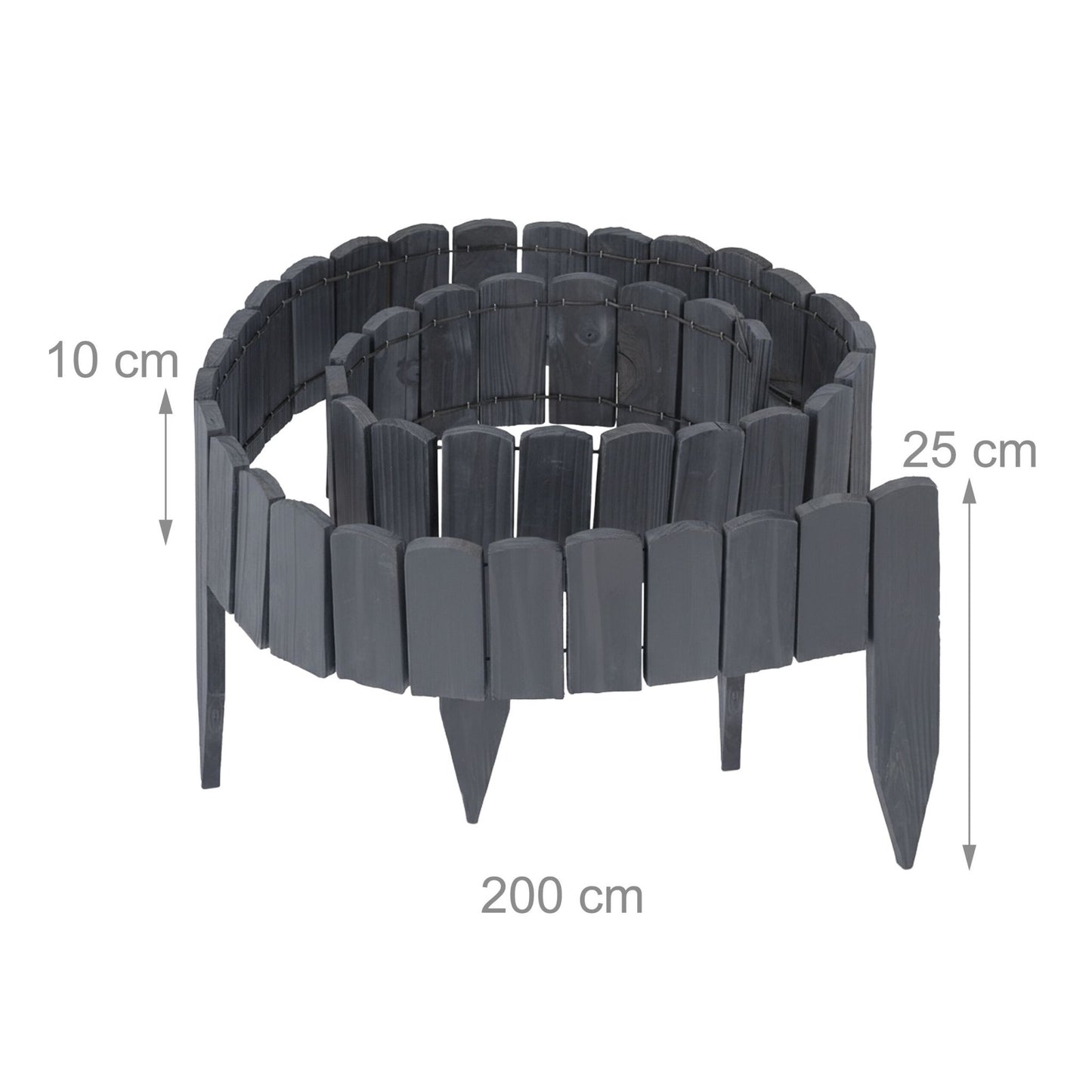 Flexible Wooden Garden Bed Edging – Natural Spruce Finish