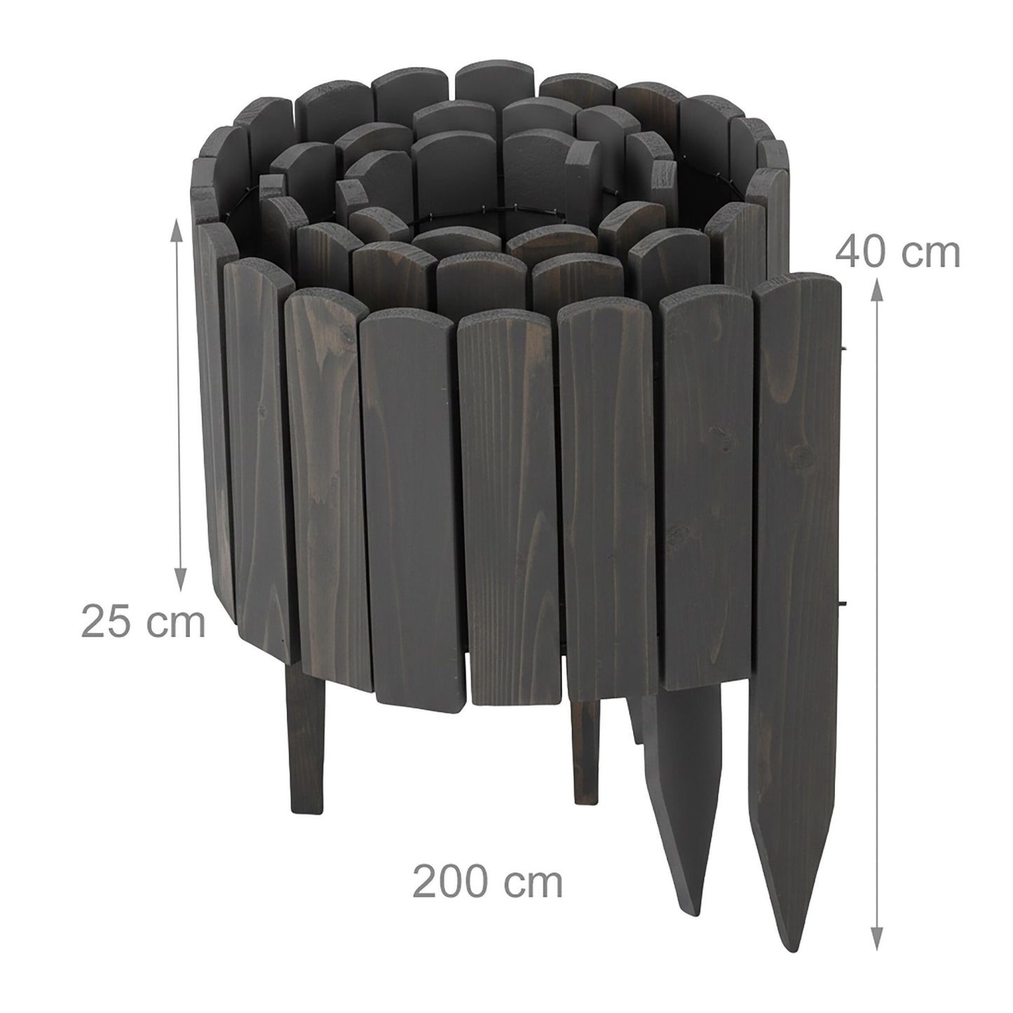 Flexible Wooden Garden Bed Edging – Spruce Finish