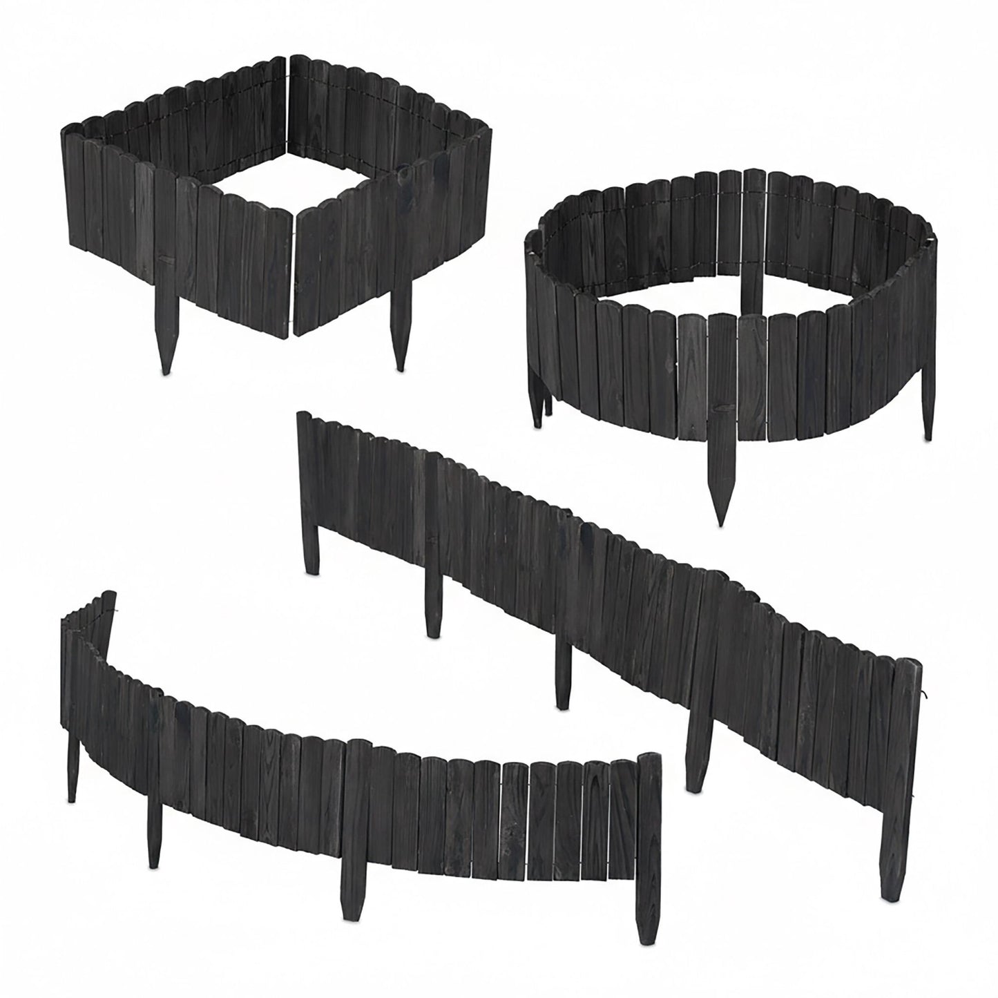 Flexible Wooden Garden Bed Edging – Spruce, Wire Backing