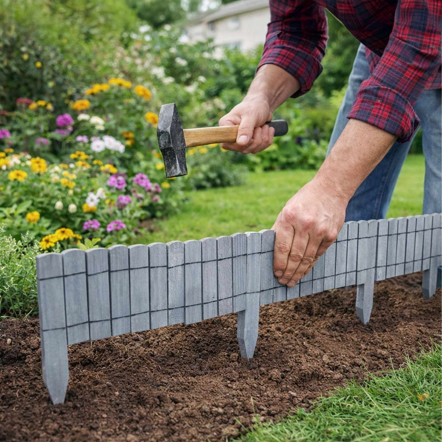 Flexible Wooden Garden Edging – Weather-Resistant, Easy Installation