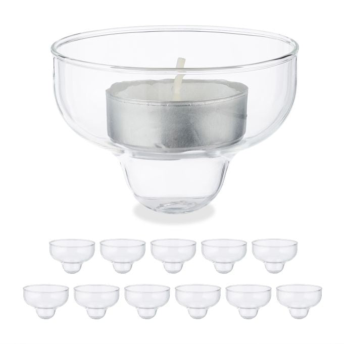 Floating tealight holder set of 12 pcs