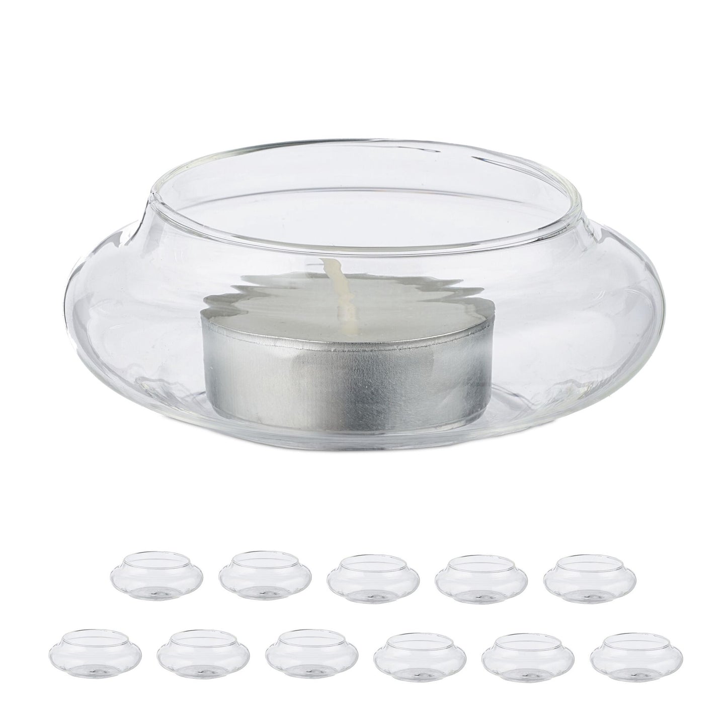 Floating tealight holder set of 12 pcs