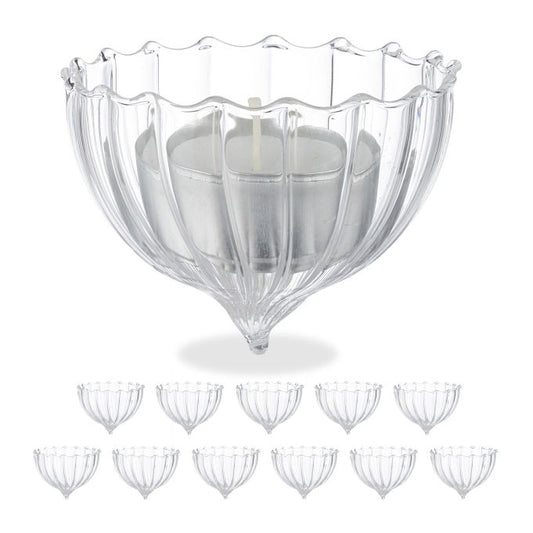 Floating tealight holder set of 12 pcs