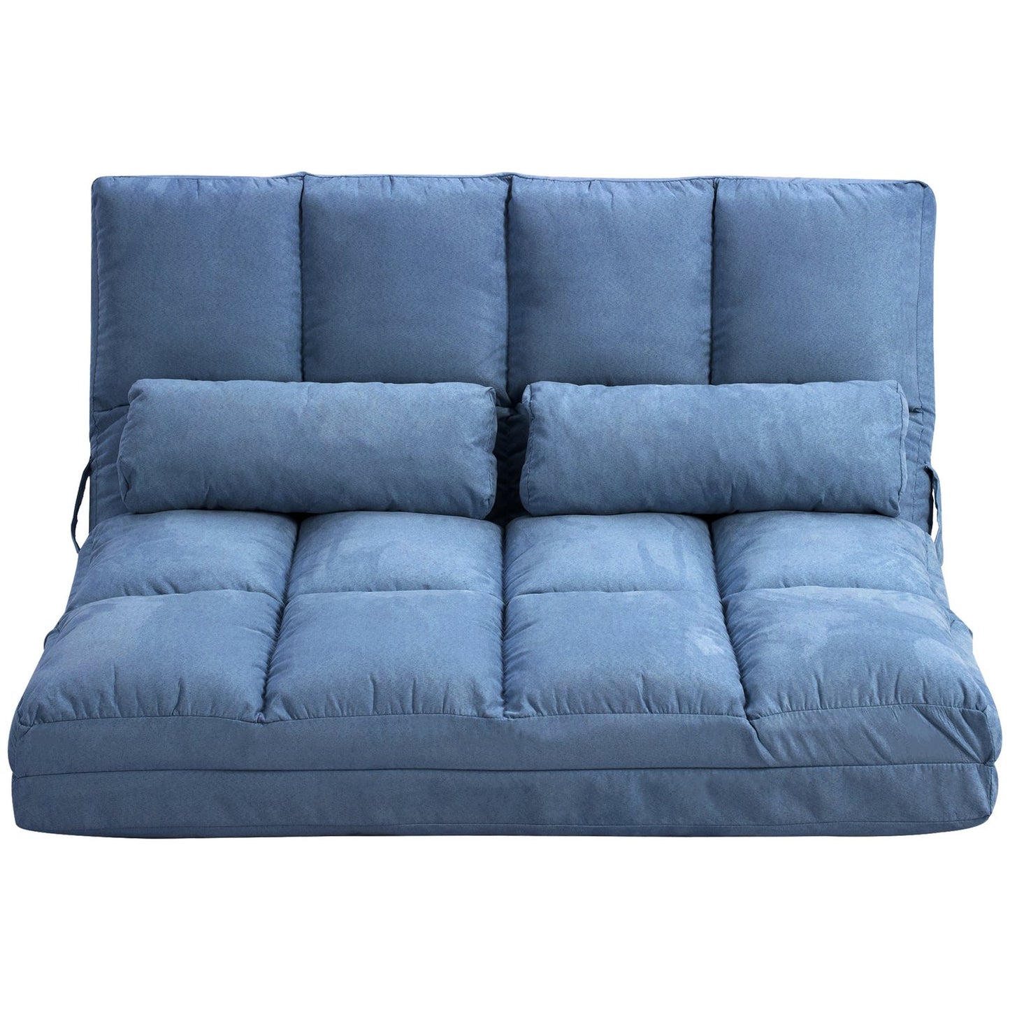 Convertible floor chair bed, 3-position adjustable, velvet blue