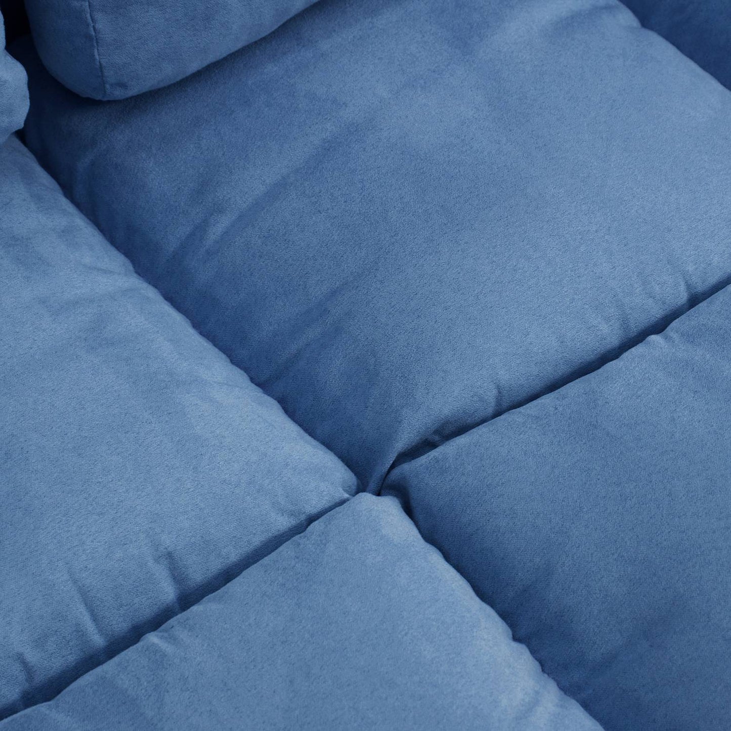 Convertible floor chair bed, 3-position adjustable, velvet blue