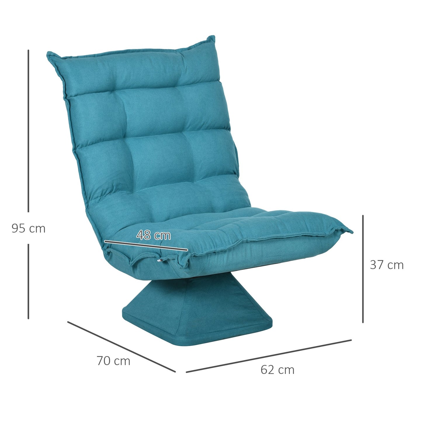 Adjustable floor chair - Blue Meditation sofa