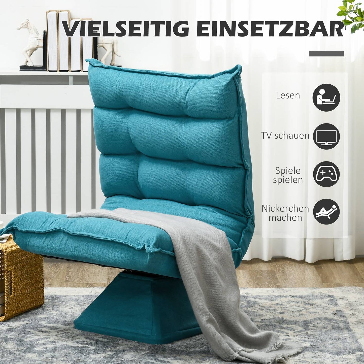 Adjustable floor chair - Blue Meditation sofa