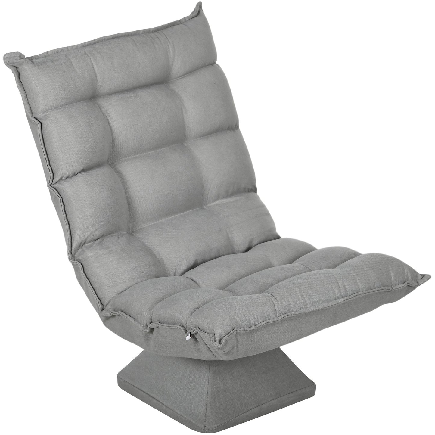 Adjustable floor chair, light gray meditation sofa