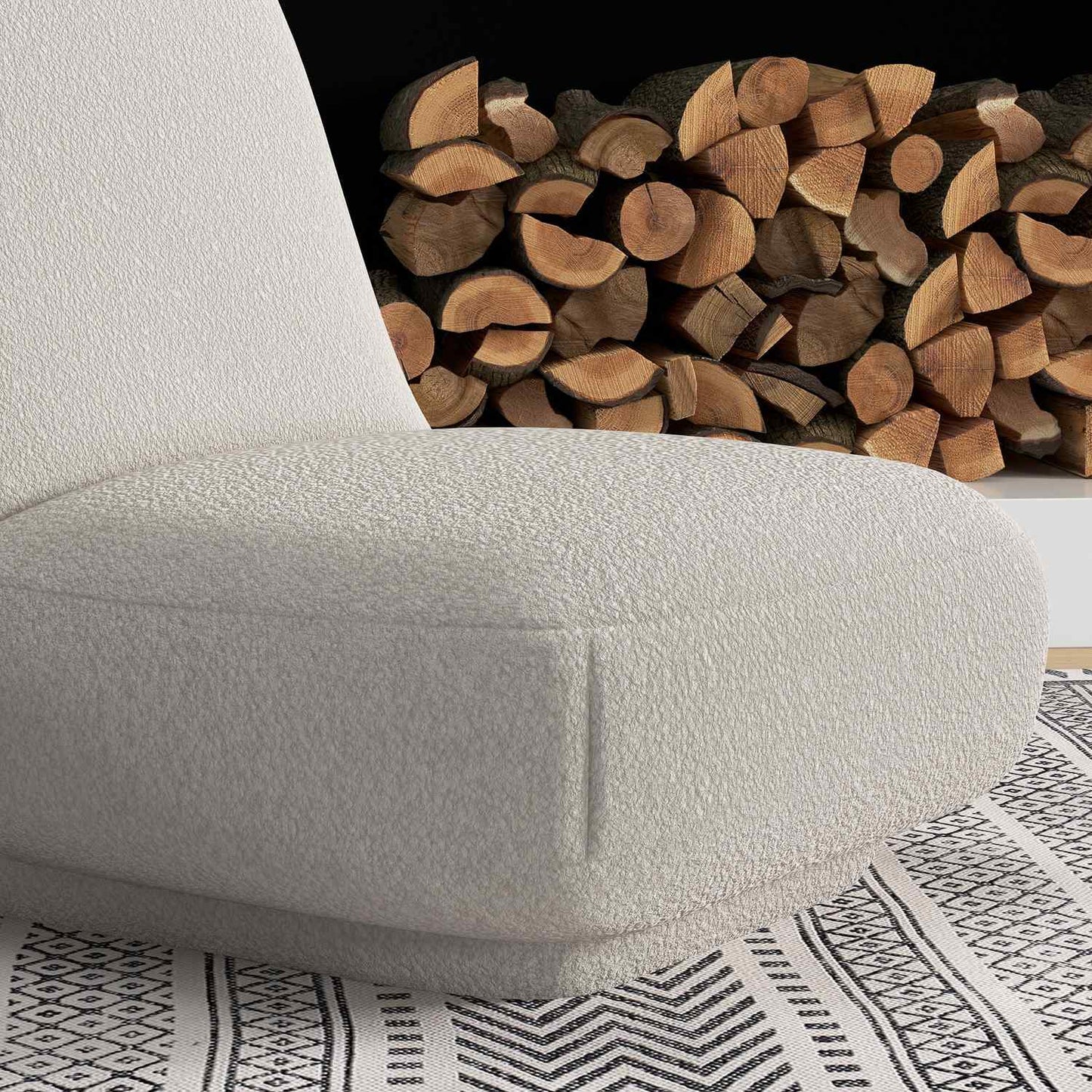 Cream Velvet Floor Chair & Sofa - Meditation or Lounge Use