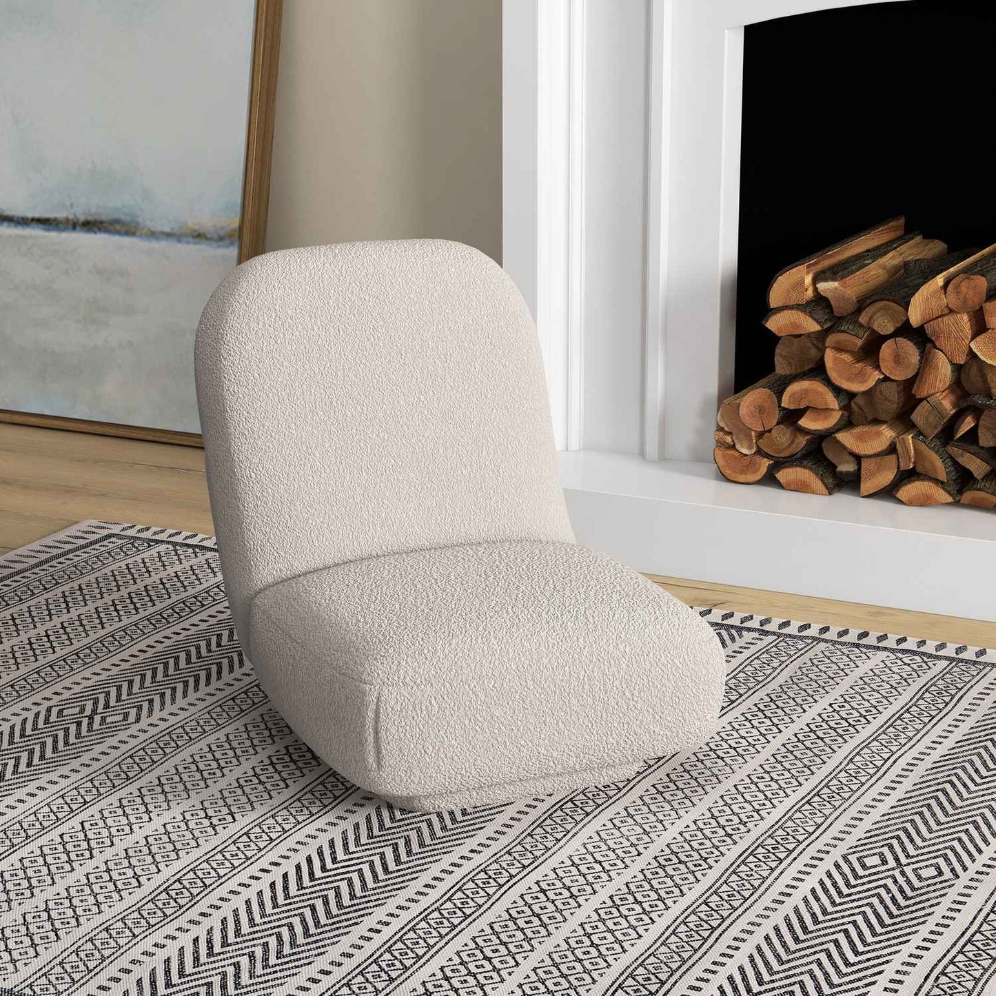 Cream Velvet Floor Chair & Sofa - Meditation or Lounge Use